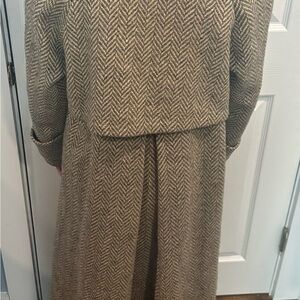Vintage JG Hook made in USA wool winter coat with herringbone pattern